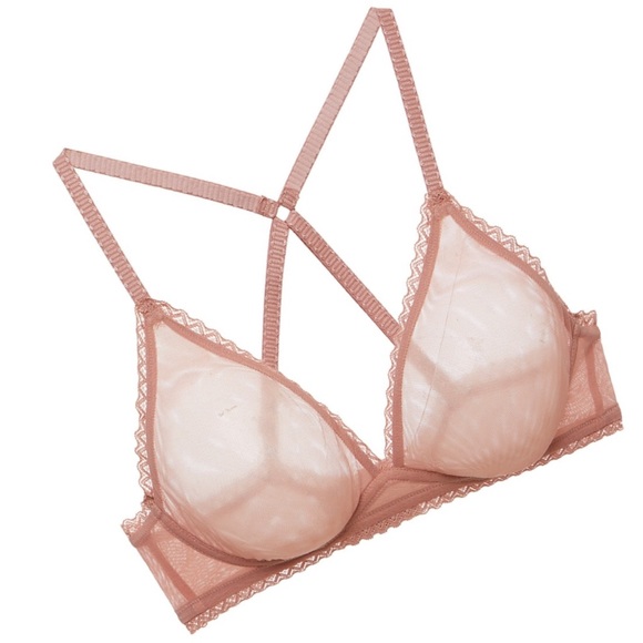 new Cosabella ☾ Mixed Meshages Temptation Convertible Bra Bralette ☾ Lunar Pink - Picture 4 of 13